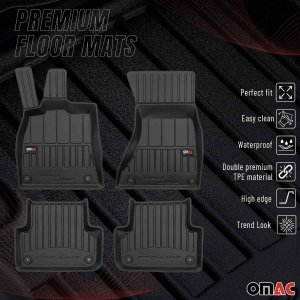 Audi A5 Floor Mat - Omac - Premium TPE - Black - '09-'17